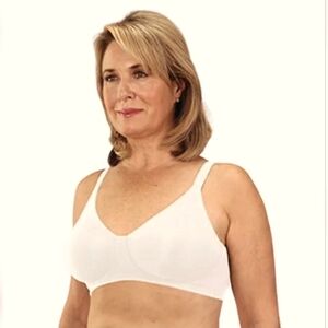 Classique 722 mastectomy all cotton no underwire 38B white triple hook bra